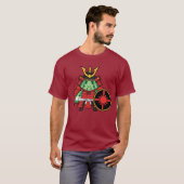 Cute Watermelon Shogun Samurai Warrior Illustratio Tシャツ (正面フル)