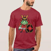 Cute Watermelon Shogun Samurai Warrior Illustratio Tシャツ (正面)