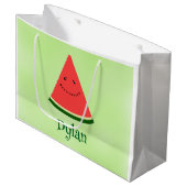 Cute Watermelon Summer Personalized Gift Bag ラージペーパーバッグ (正面アングル)