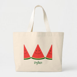Cute Watermelon Summer Personalized Tote Bag ラージトートバッグ