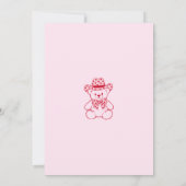 Cute We Can Bearly Wait Teddy Bear Baby Shower 招待状 (裏面)