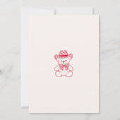 Cute We Can Bearly Wait Teddy Bear Baby Shower 招待状 (裏面)