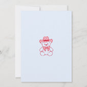 Cute We Can Bearly Wait Teddy Bear Baby Shower 招待状 (裏面)