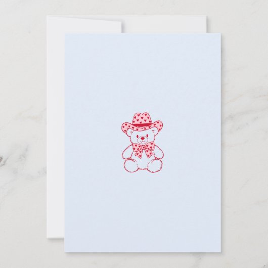 Cute We Can Bearly Wait Teddy Bear Baby Shower 招待状 (裏面)