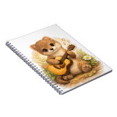 Cute Weasel Guitar Spiral Notebook ノートブック (右側)