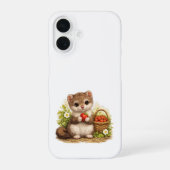 Cute Weasel Strawberry iPhone Case – Kawaii 16ケース (裏面)
