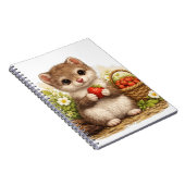 Cute Weasel Strawberry Kawaii Notebook ノートブック (右側)