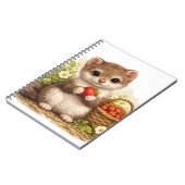 Cute Weasel Strawberry Kawaii Notebook ノートブック (左側)
