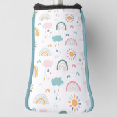 Cute Weather Pattern ゴルフヘッドカバー (回転90)