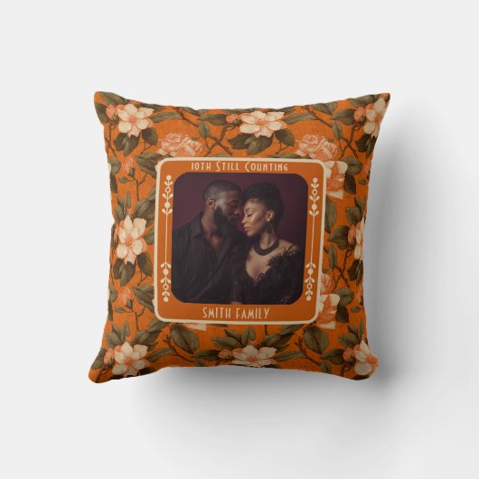 Cute Wedding Golden Anniversary  Throw Pillow  クッション (裏面)