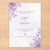 CUTE wedding invitation card アクリル招待状 (正面)