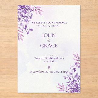 CUTE wedding invitation card アクリル招待状