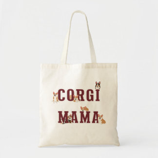Cute Welsh Corgi Mom Minimalist Graphic Tote Bag トートバッグ