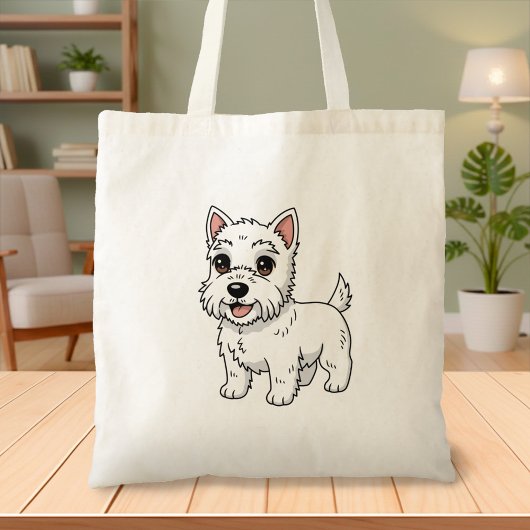 Cute West Highland White Terrier Dog トートバッグ