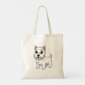Cute West Highland White Terrier Dog トートバッグ (裏面)