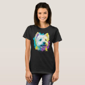Cute Westie Dog on West Highland White Terrier Lov Tシャツ (正面フル)
