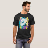 Cute Westie Dog on West Highland White Terrier Lov Tシャツ (正面フル)