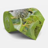 Cute Wet Wee Bushtit on the Laurel ネクタイ (ロール)