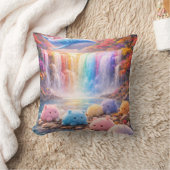 Cute Whale Fantasy Kids Pillow Colorful Dream クッション (ブランケット)