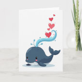 Cute Whale Love Stream Card カード (正面)