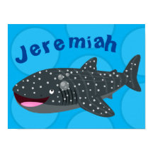 Cute whale shark happy cartoon illustration
