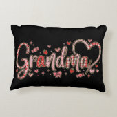 Cute, whimsical and warm Grandma Accent Pillow アクセントクッション (裏面)