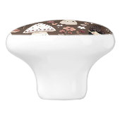 Cute Whimsical Brown Fairy Gnome Elves セラミックノブ (側面)