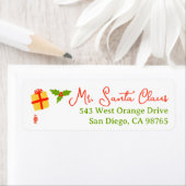 Cute Whimsical Christmas Return Address Custom ラベル (インサイチュ)
