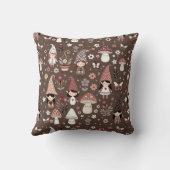 Cute Whimsical Fair Gnomes and Mushrooms  クッション (裏面)