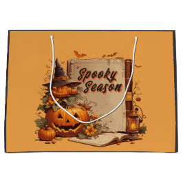 Cute Whimsical Halloween Spooky Season ラージペーパーバッグ