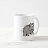 Cute Whimsical Hand-Drawn Elephant Illustration コーヒーマグカップ (正面右)