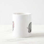 Cute Whimsical Hand-Drawn Elephant Illustration コーヒーマグカップ (中央)