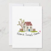 Cute Whimsical Hand-drawn Home Sweet Home 招待状 (正面)