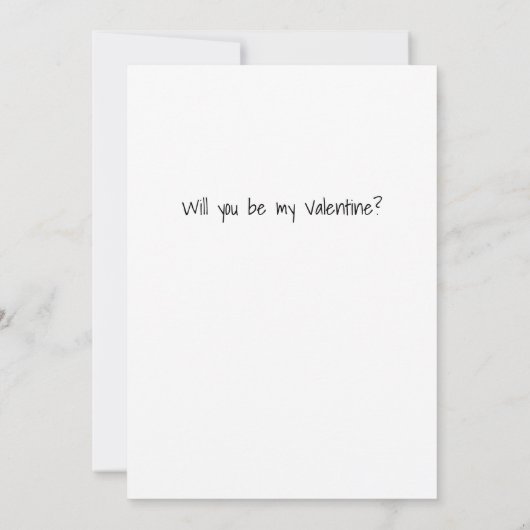 Cute Whimsical Hippo Valentine's Day Flat カード (裏面)