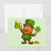 Cute/whimsical leprechaun Saint Patrick's Day  ポストカード (正面/裏面)