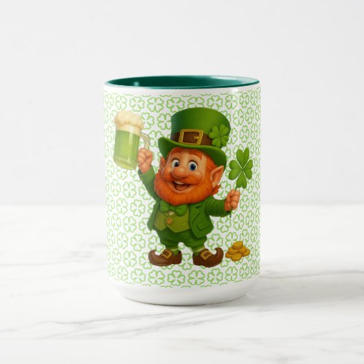 Cute/whimsical leprechaun Saint Patrick's Day  マグカップ (中央)