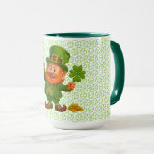 Cute/whimsical leprechaun Saint Patrick's Day  マグカップ (正面右)