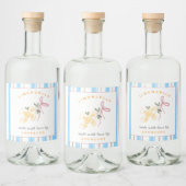 Cute whimsical Limoncello  リキュールボトルラベル (ボトル)