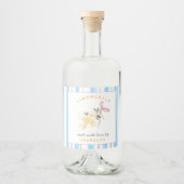 Cute whimsical Limoncello  リキュールボトルラベル (正面)