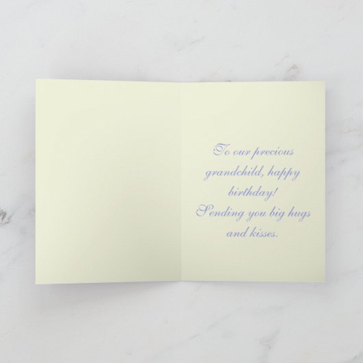 Cute  whimsical Pastel Lamb Birthday Design カード (内部)