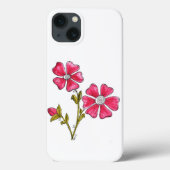 Cute Whimsical Pink Flowers Case-Mate iPhoneケース (裏面)