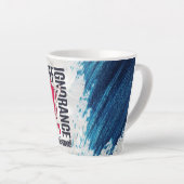 Cute Whimsical Reading Book Character  カフェラテマグ (右アングル)