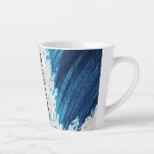 Cute Whimsical Reading Book Character  カフェラテマグ (右)