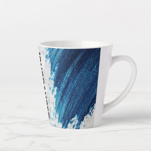 Cute Whimsical Reading Book Character カフェラテマグ (右)