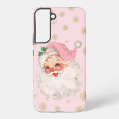 Cute Whimsical Retro Pink Santa Christmas Pattern Samsung Galaxyケース (裏面)