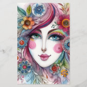 Cute Whimsical Scrapbook Paper For Paper Crafts (正面)