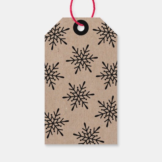 Cute Whimsical Snowman ギフトタグ (裏面)