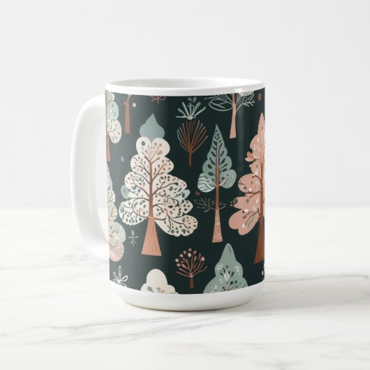Cute Whimsical Tree コーヒーマグカップ (正面左)