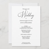 Cute Whimsical Typography Custom Photo Couple 招待状 (裏面)