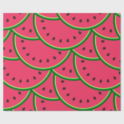 Cute Whimsical Watermelon Slices Pattern  ラッピングペーパー (フラット)